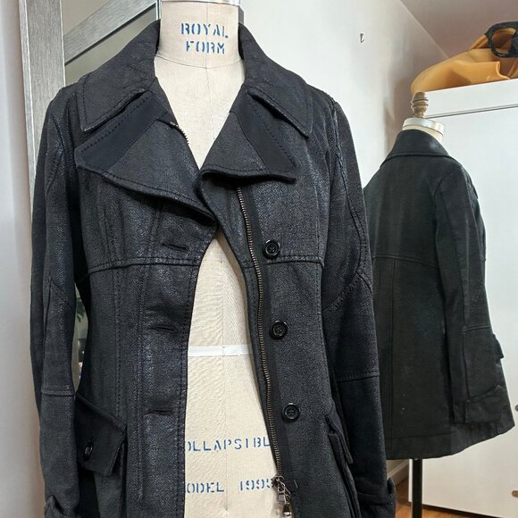 TR-900 Women’s Dark Grey Wool Coat, Size 2 - Picture 5 of 14